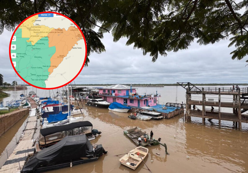 Rigen alertas naranja y amarilla por tormentas en Corrientes: qué zonas afectará