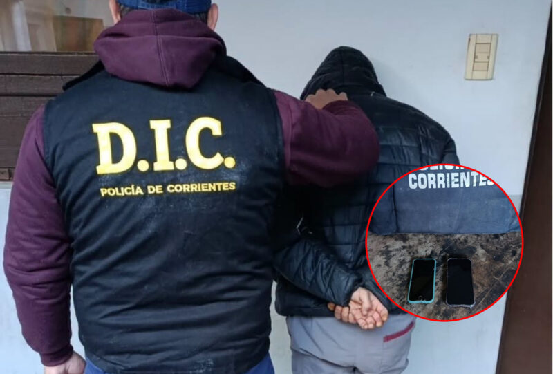 Corrientes: la Policía persiguió y detuvo a «Cocido» con tres iPhones robados