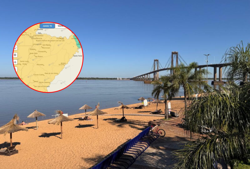 Doble alerta amarilla por fuertes vientos y un «veranito» en Corrientes