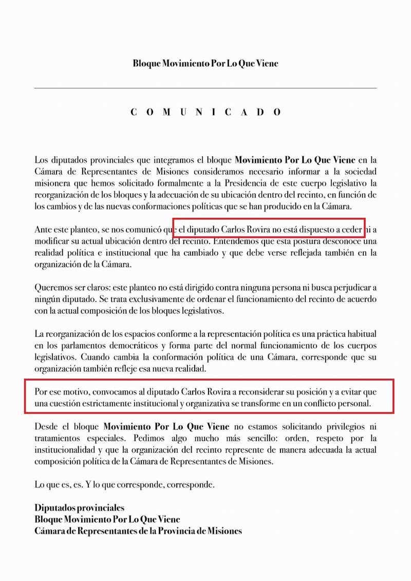 La pulseada de poder que dejó a Rovira sin nada sumó otro capítulo
