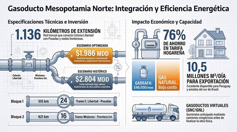 Proponen traer gas natural antes de que se termine la obra troncal