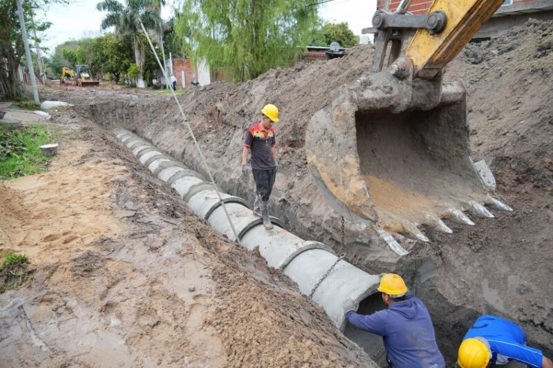 Múltiples trabajos hídricos en el barrio San Ignacio y alrededores