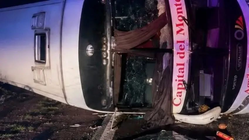 Ruta 14: una mujer murió y hay más de una decena de heridos por el vuelco de un colectivo
