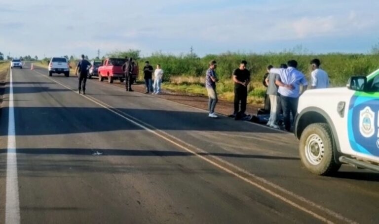 Un joven falleció en la ruta 119 tras caer de la caja de una camioneta