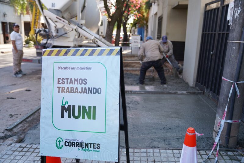 Más de 250 vecinos avanzan con la recuperación de veredas en Corrientes