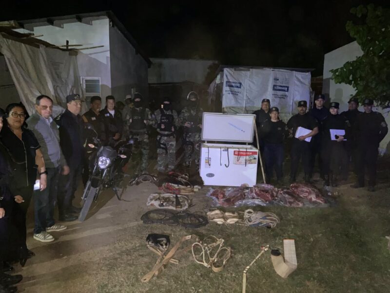 Desbaratan una red de faena ilegal tras cuatro allanamientos en Santa Ana y paraje Ingenio
