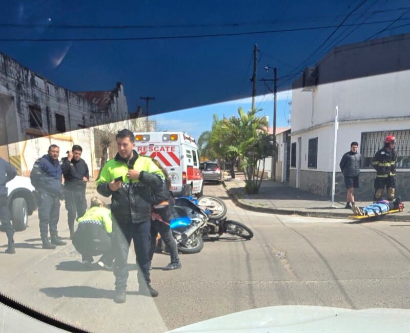 Goya: violento choque de motos dejó a los conductores lesionados