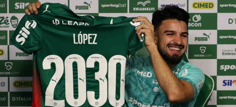 Palmeiras le renovó el contrato al Flaco López hasta 2030