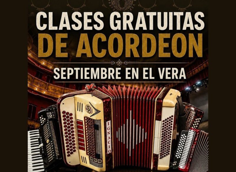 El teatro Juan de Vera lanzó un taller gratuito de acordeón
