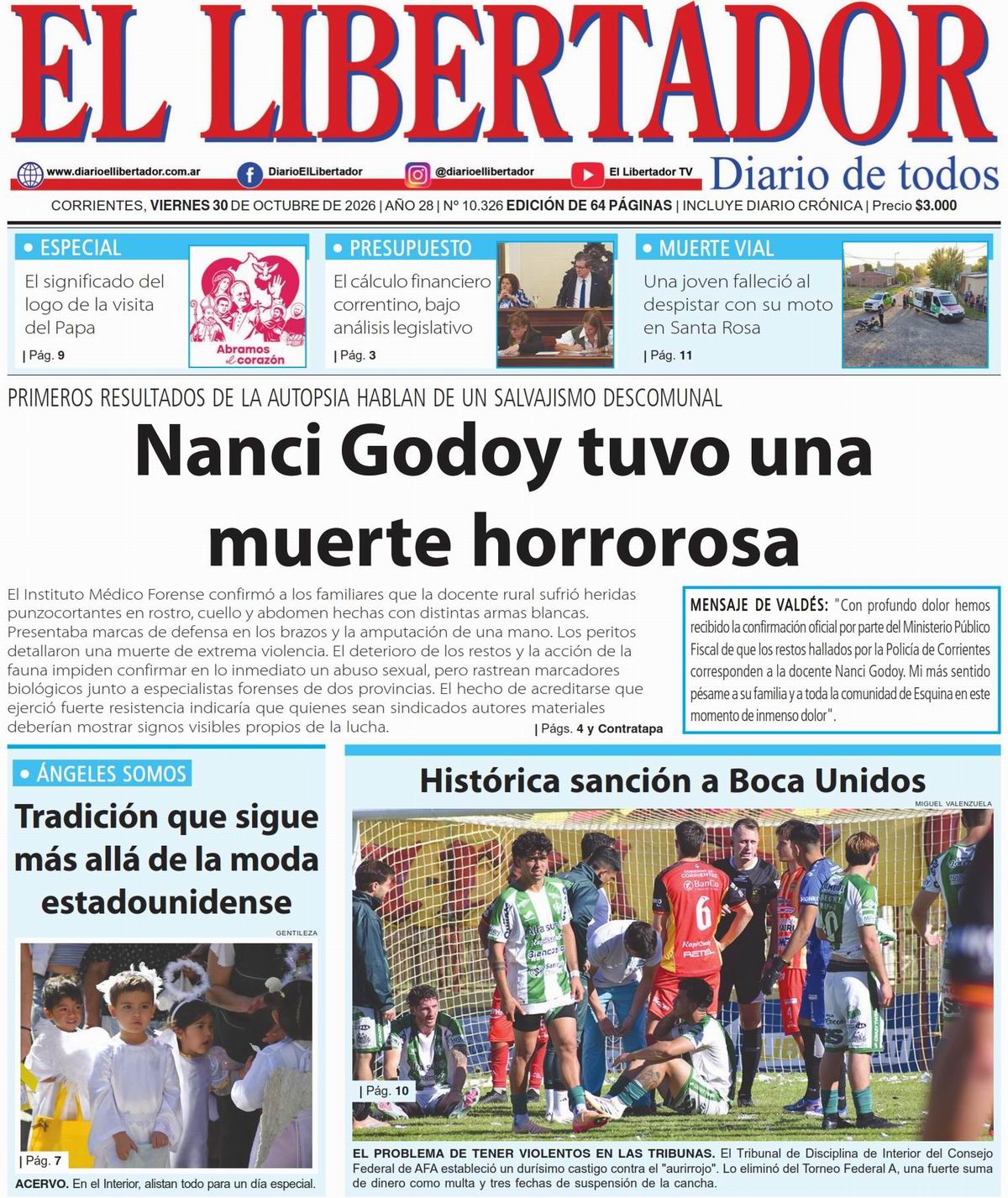 Diario Digital 30 de octubre de 2026