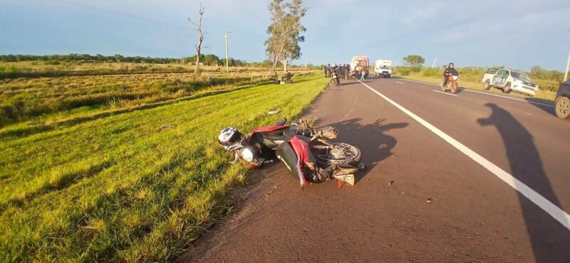 Dos motociclistas resultaron heridos tras un choque sobre la Ruta Nacional 12