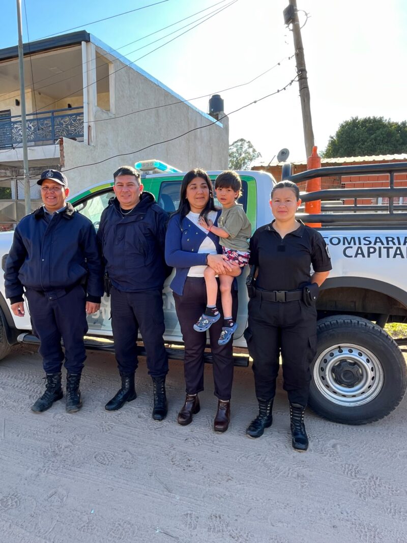 Rápida intervención: policías salvaron la vida de un niño de tres años