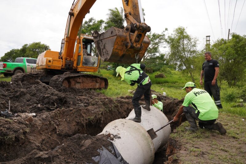 Corrientes refuerza el sistema pluvial con nuevos conductos
